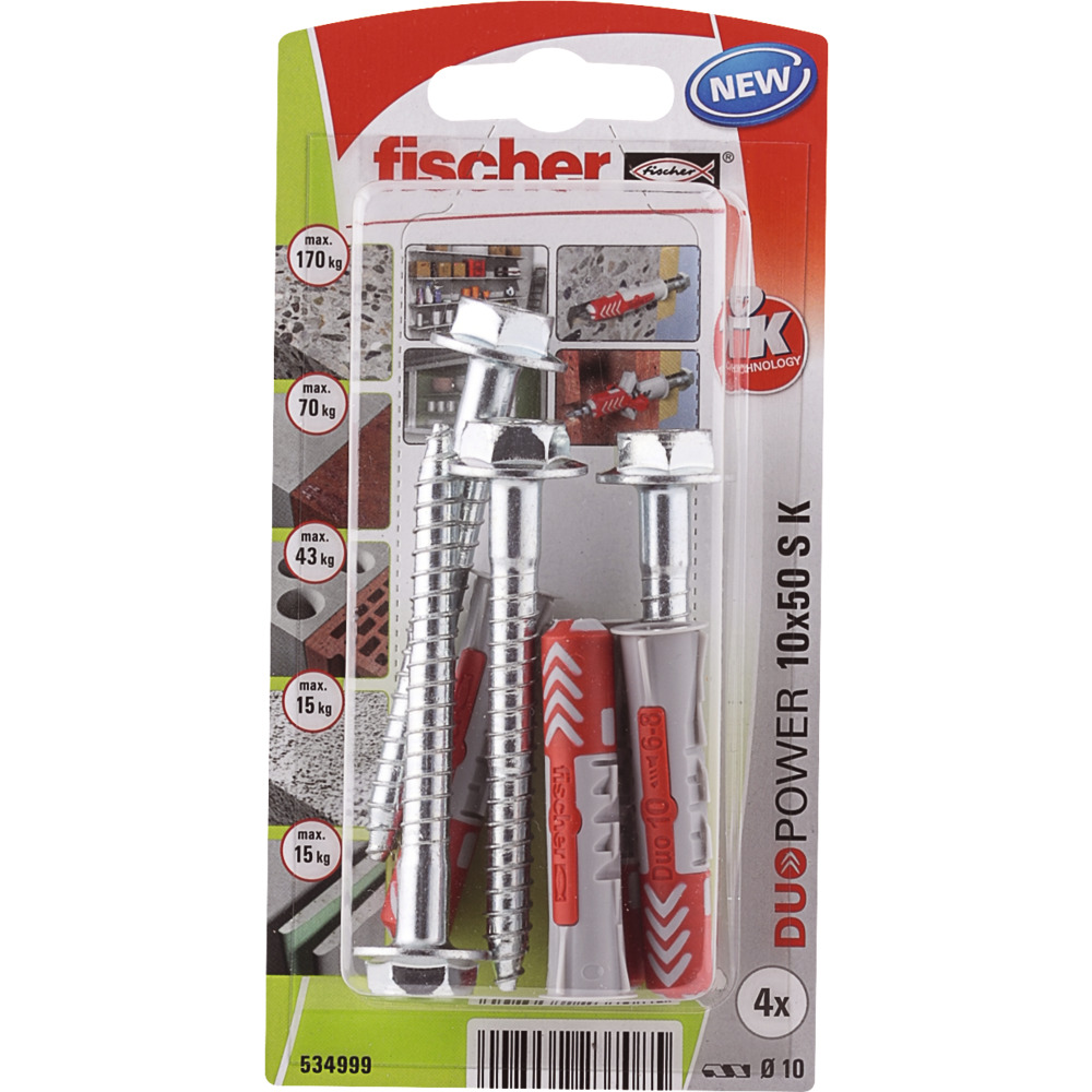 fischer Universalplugg fischer duopower 10x50 s k nv