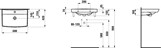 polaria Wash basin allas pro n 600