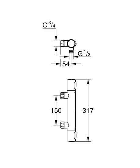 grohe Suihkuhana grohe 34803000 grohtherm 500 dn 15