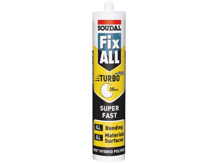LIIMAMASSA SOUDAL FIX ALL TURBO 125ML VALKOINEN