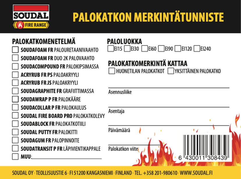 soudal Palokatkotarra soudal 50 50st