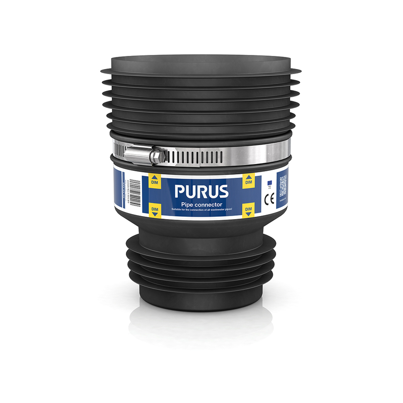RUBBER COUPLING PURUS 120-141/117-125mm PLUG-IN