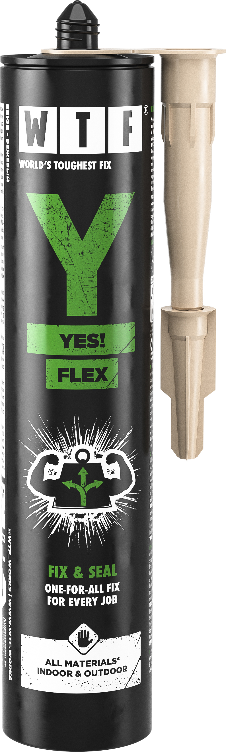 LIIMA- JA TIIVISTYSMASSA WTF Y YES FLEX BEIGE 310ML