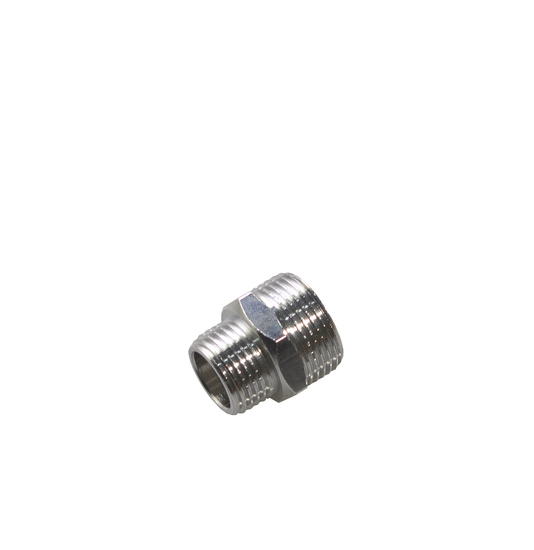 HEXAGON RED. NIPPLE DZR 3/4x1/2 CHROME