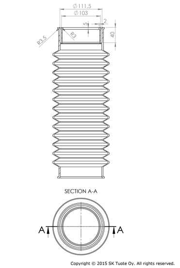 vilpe Flexibel rör vilpe 110 svart