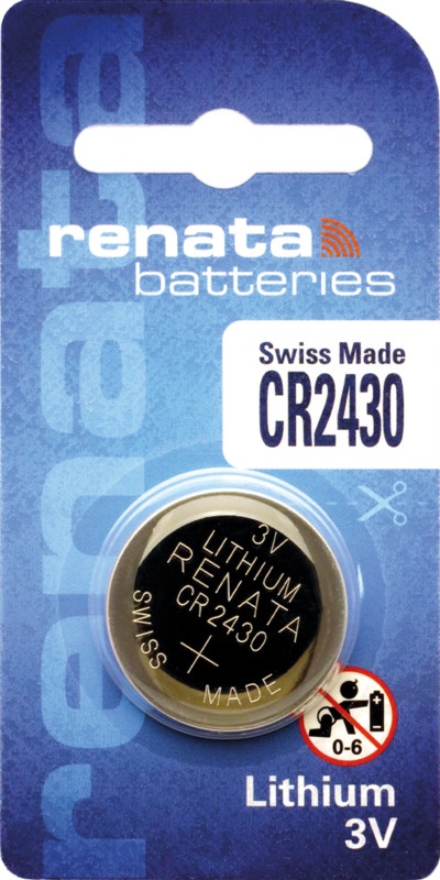 renata Li/mno2 naked coin cell cr2430/bp1 3v/285mah blister