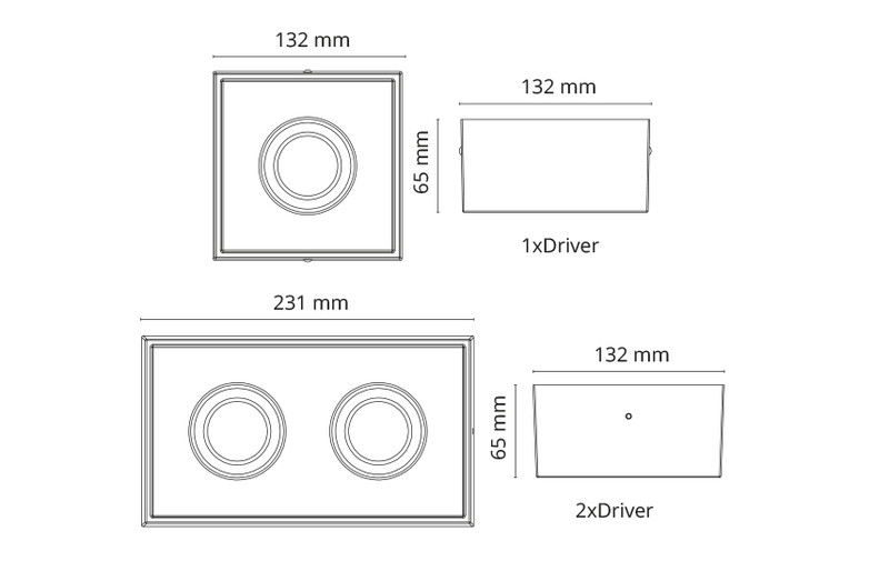 sg armaturen Kattovalaisin cube lux cube lux 2x7w 3000k mu ip21