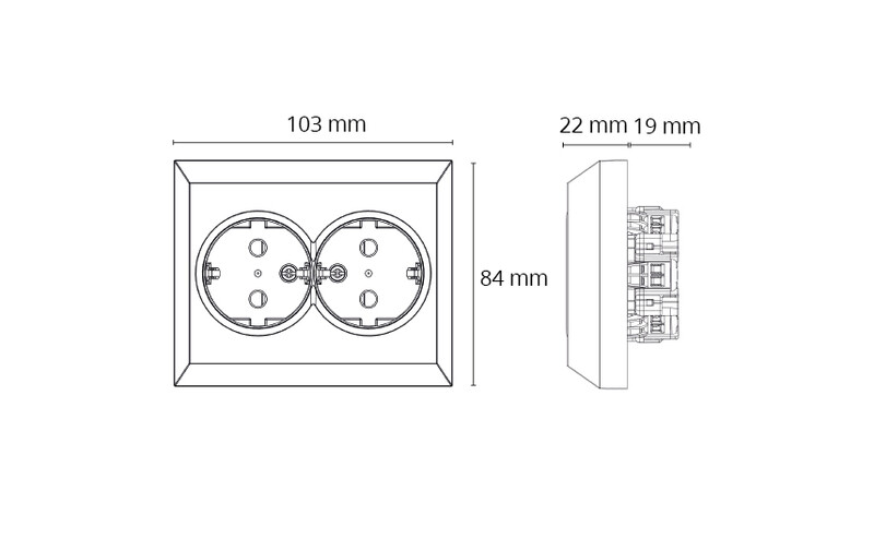 sg armaturen Socket-outlet outlet recessed 2os ground wh