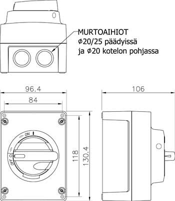 katko Safety switch kum 316ae 3x20a 400v 7,5kw