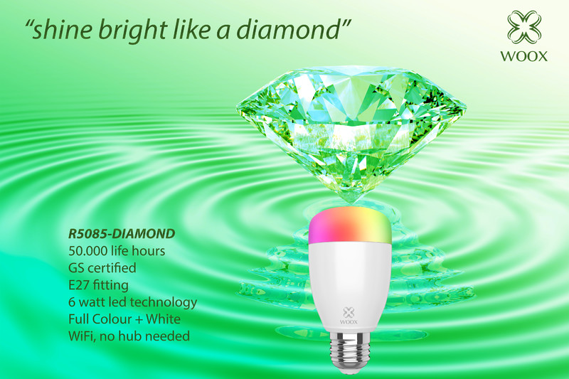 woox Incandescent lamp wifi led diamond rgb+cct e27