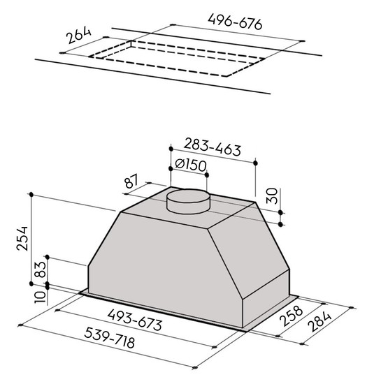 savo Extract air hood/fan g-5607-s/asc rst