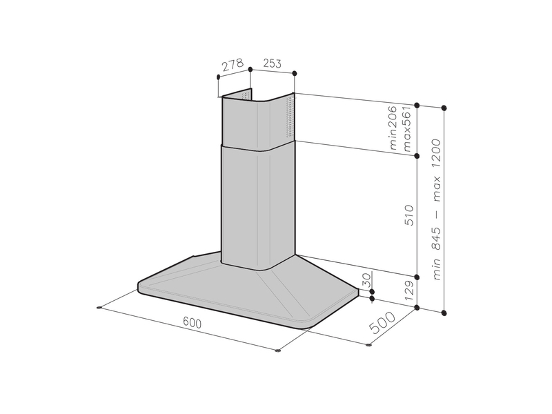 savo Liesikupu savo ch-5206-w 60cm valkoinen