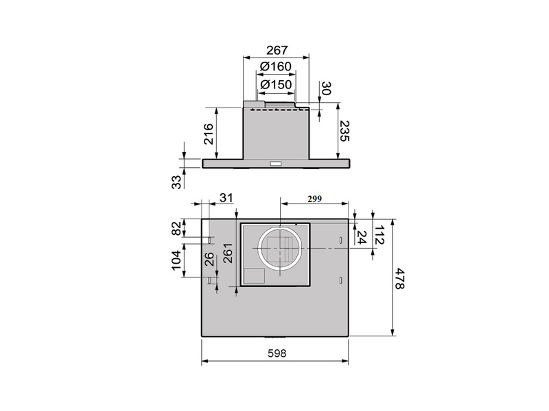 savo Spiskåpa savo fv-8206-s 60cm rst