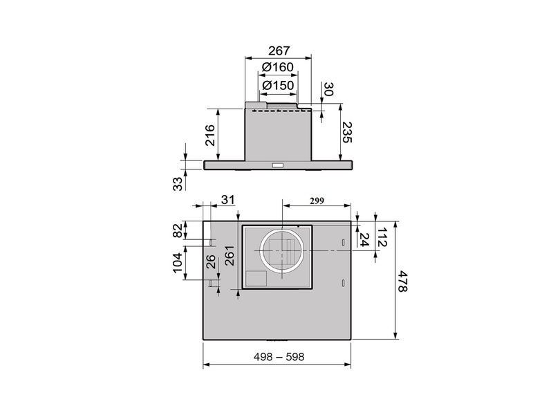 savo Kitchen hood fhv-8205-s 50cm rst