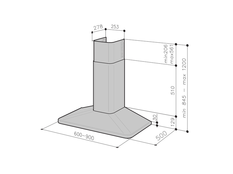 savo Spisfläkt savo c-5209-s/asc 90cm rst