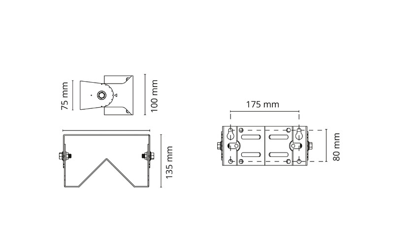 sg armaturen Aero bracket wall/corner grafitt