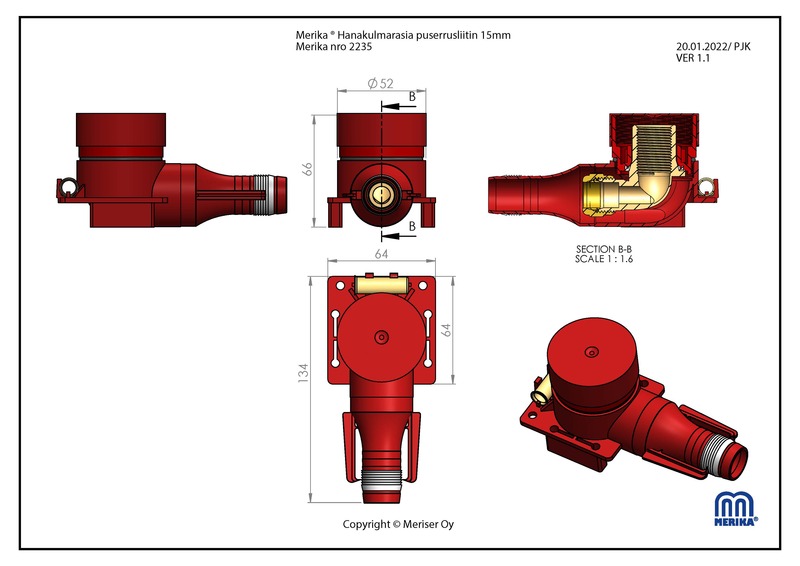 merika Hanakulmarasia merika 15mm puserrus matala 2235