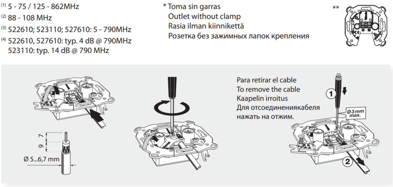 televes Antenndosa antenna box 14 db tv/r