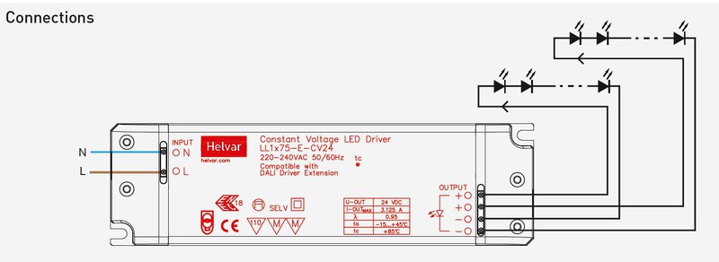 cariitti Electronical ballast ll1x75-e-cv24