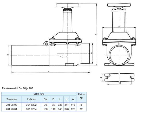 saint-gobain pam Pounding valve sgpam dn100 upo cast iron
