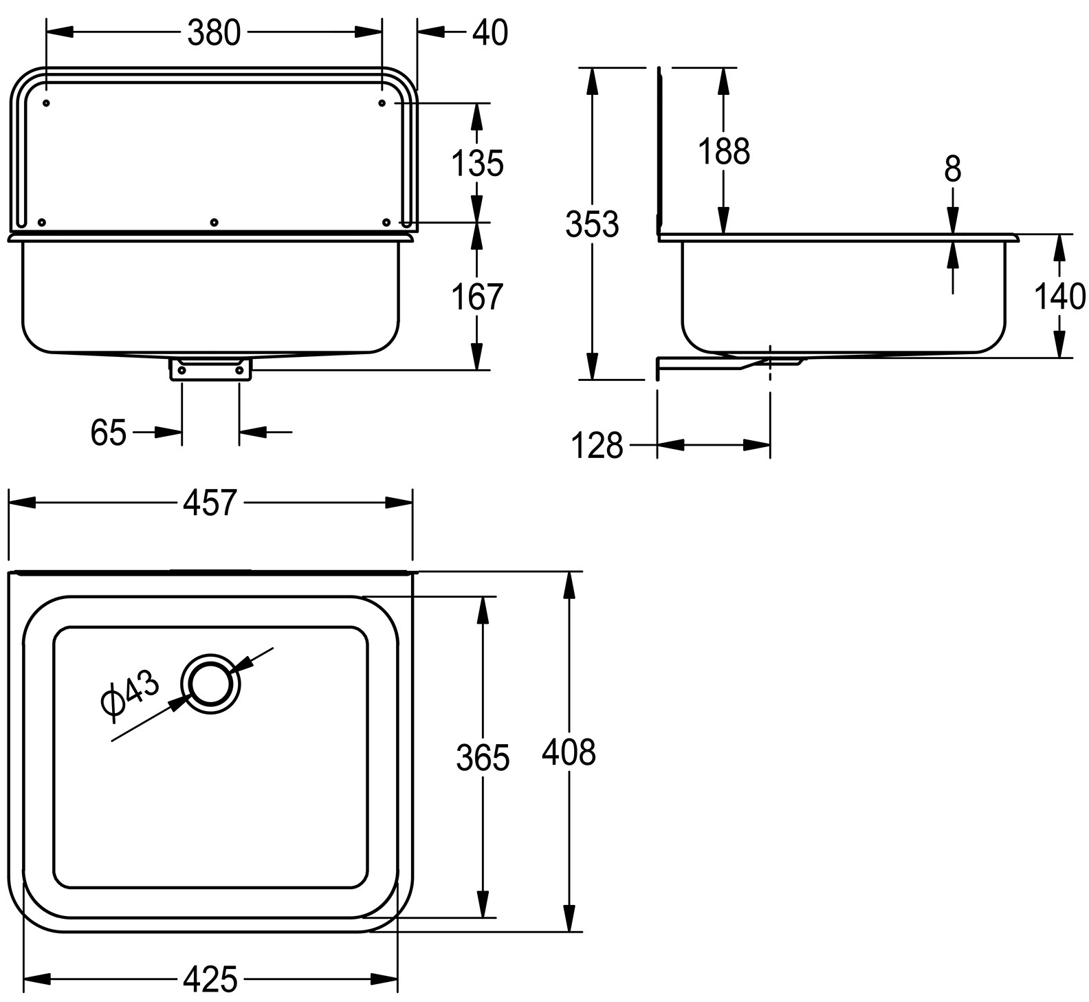 kwc Wall sink kwc osma
