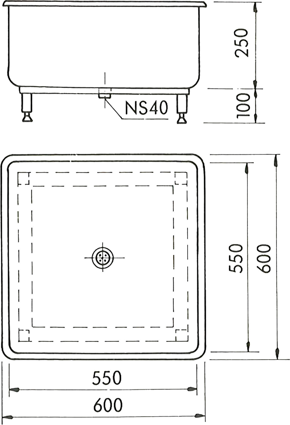 kwc Floor  basin kwc 340060