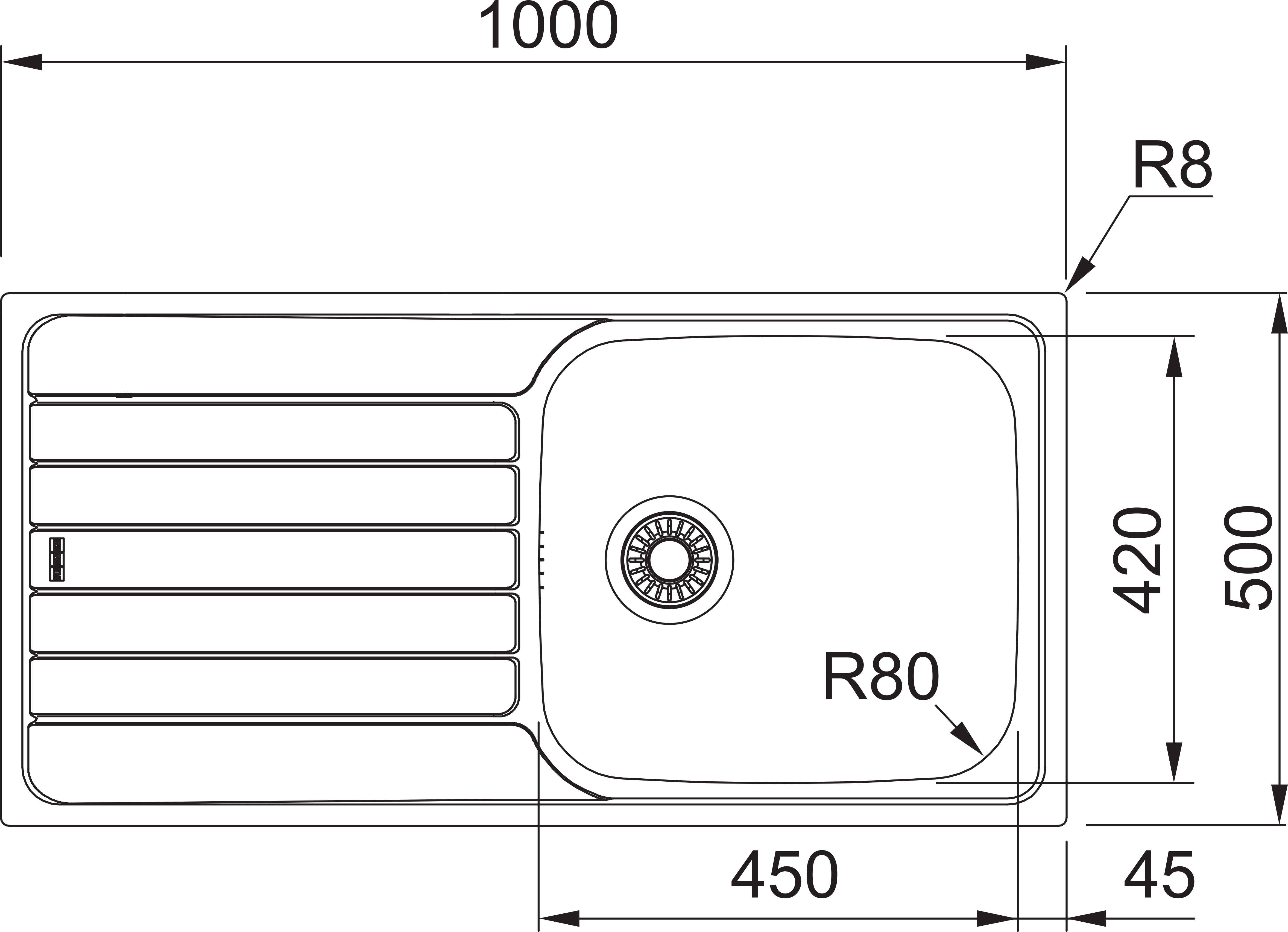 franke Recessed sink franke spark skx 611-100