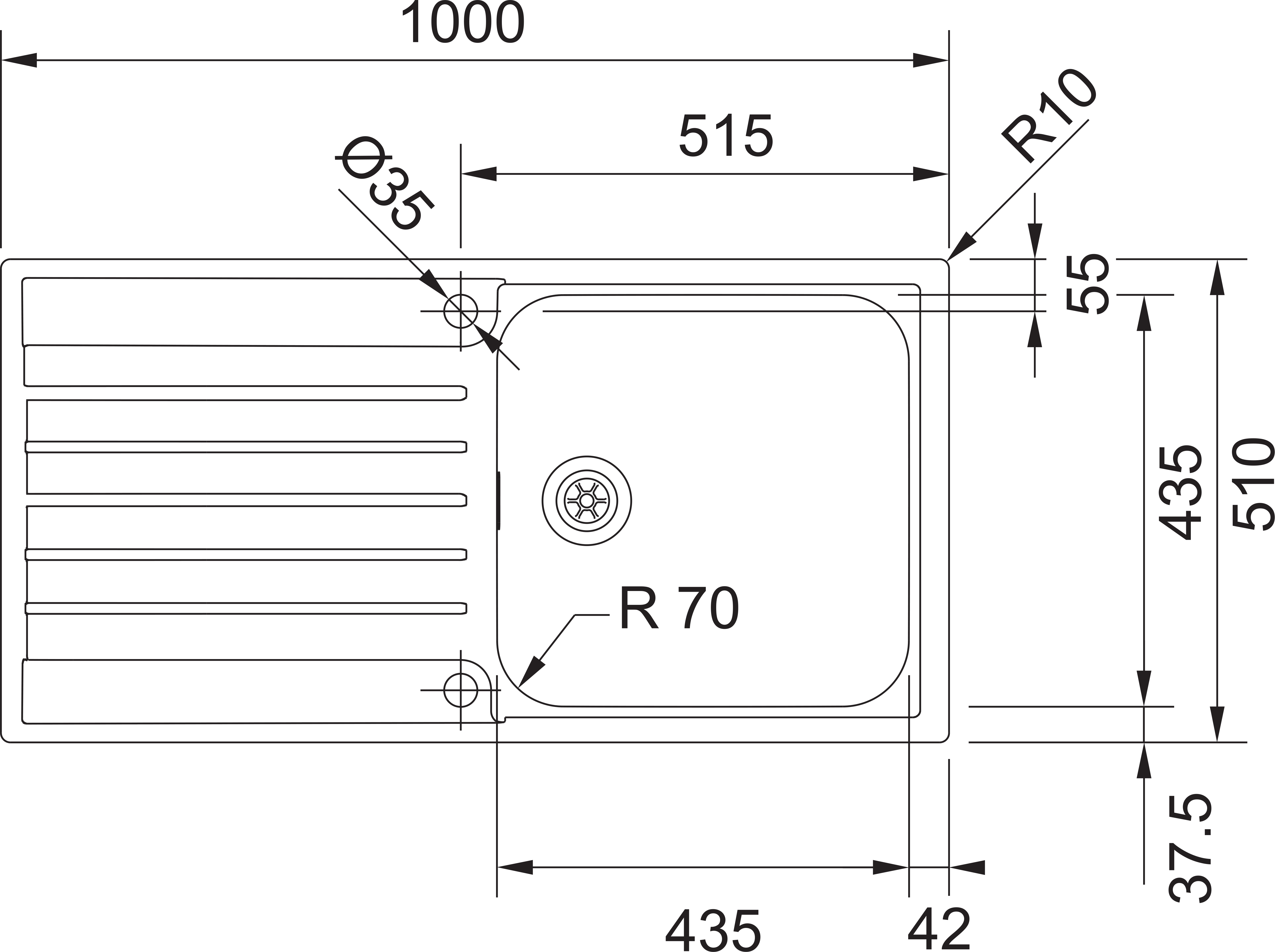 franke Upotettava allas franke argos agx 211/611-100 slimtop