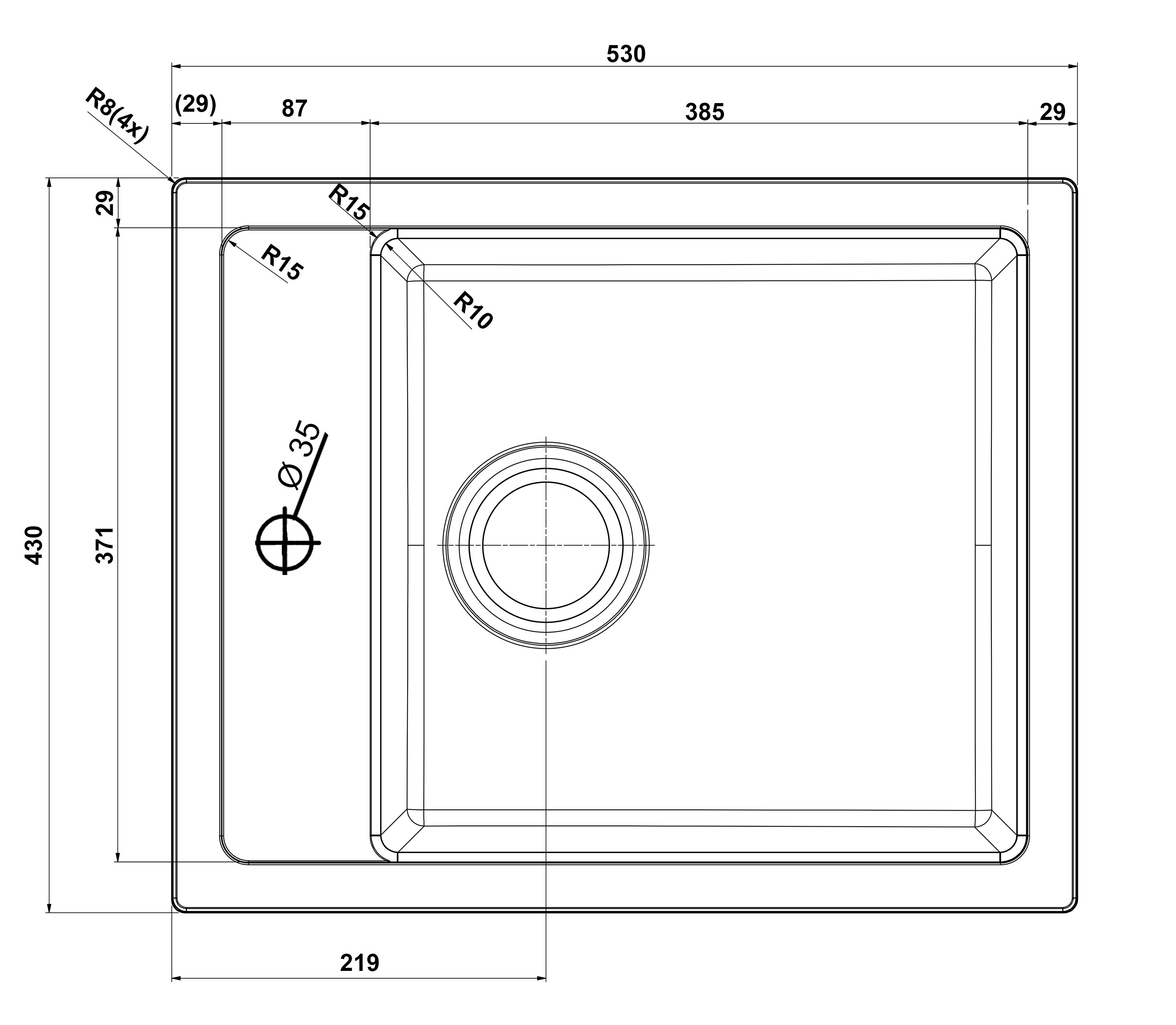 franke Recessed sink franke sirius sid 610-40 polar white