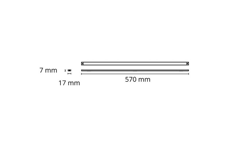 sg armaturen Led-list slimline pro slimline pro 570mm 6,5w 27k