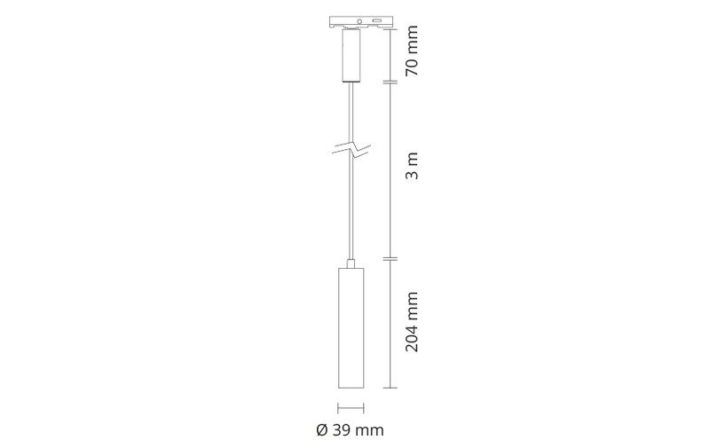 sg armaturen Ripustusvalaisin zip zip tube micro p 27k mu