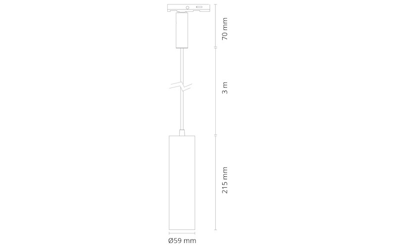 sg armaturen Spotlight zip tube pendel mini 3k vit