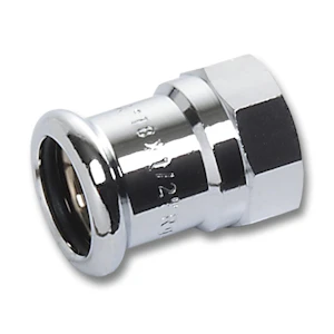 sanha Press adapter with ft cu 12x3/8 chrome sanha