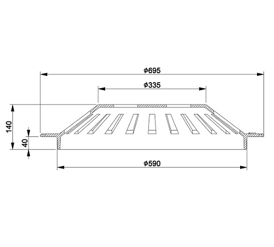 onninen Garden beehive grate 700/100-saku a15