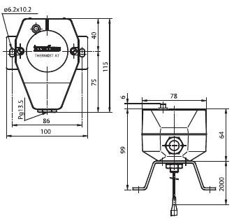 trafag Termostaatti rajoitin trafag is350sr +70+350c kapil2m ip65