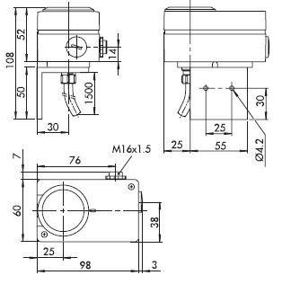 trafag Kapillarity thermostat gs 95 +5...+95c ip54