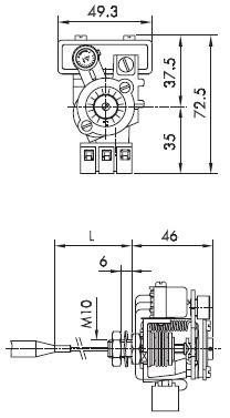trafag Termostaatti kapillaari l40 -30..+40c ip00