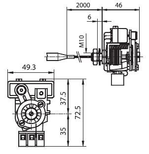 trafag Thermostat l 350sr +70...+350c ip00