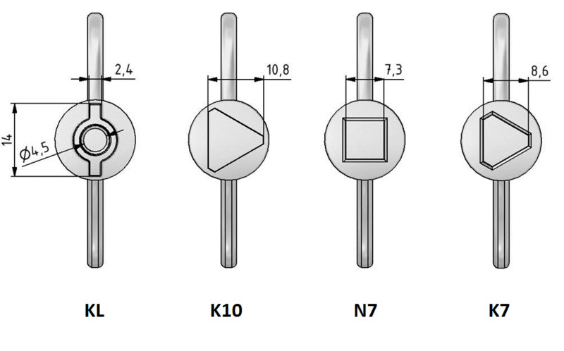 ouneva Cabinet key cabinet key nk7 zn