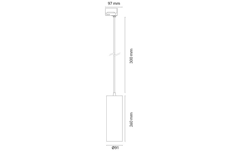 sg Ripustusvalaisin tube r 26w 3k 2170lm 3-v va