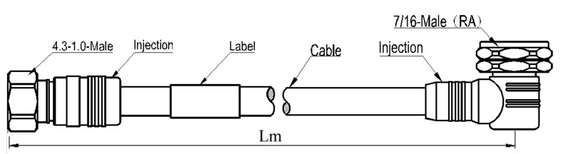 naficon Färdig kabel 4.3-10m - 7/16ma 10m