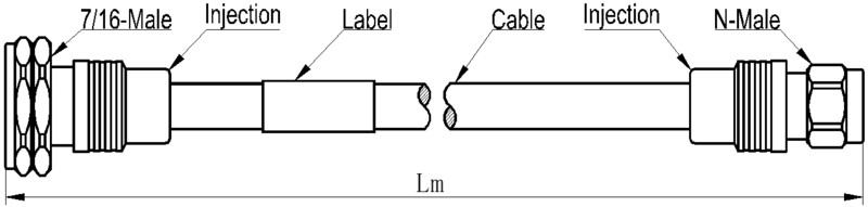 naficon Färdig kabel 7/16m - nm 7m