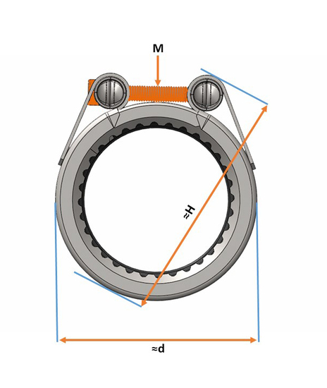 georg fischer Uni-grip  coupling pn16 1-s-g-w5-e-52,5-58