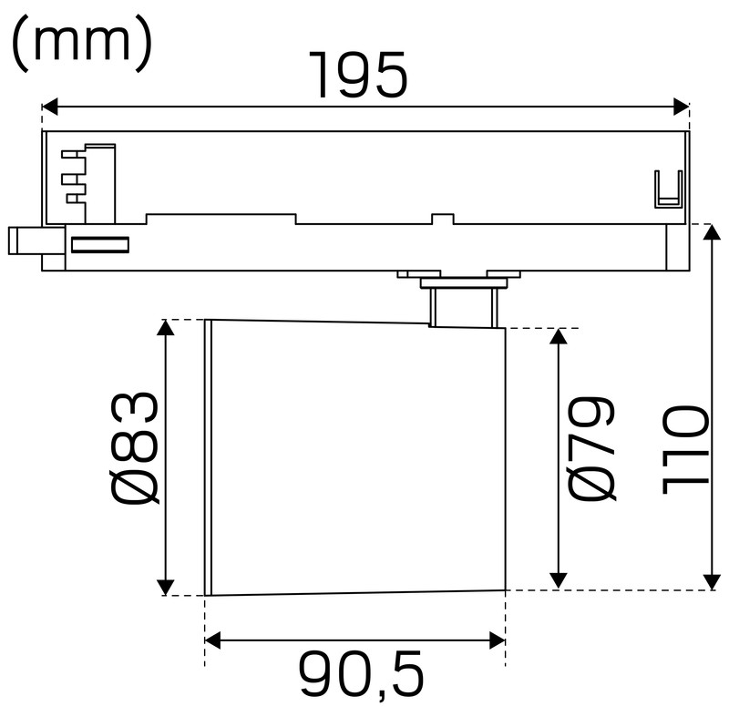 hide-a-lite Kohdevalaisin optic track s 15ast musta 4000k