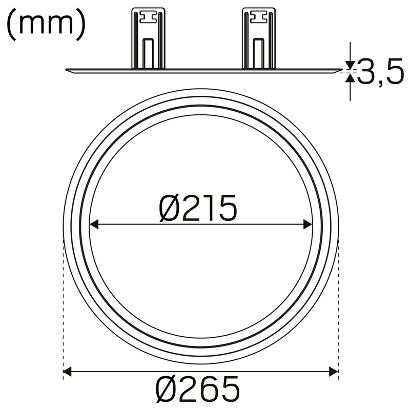hide-a-lite Mekaniska tllbehör täckring echo l 265 215 vit