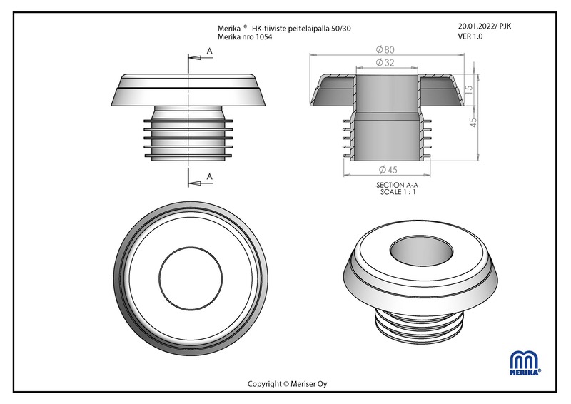 merika Hk gasket merika 50x32 white 1054