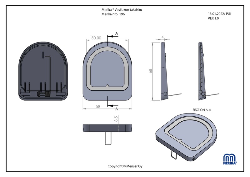 merika Back draught valve merika for floor drain water lock