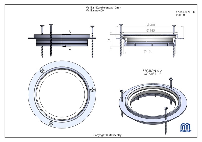 merika Raising ring merika special low 150x34mm 400