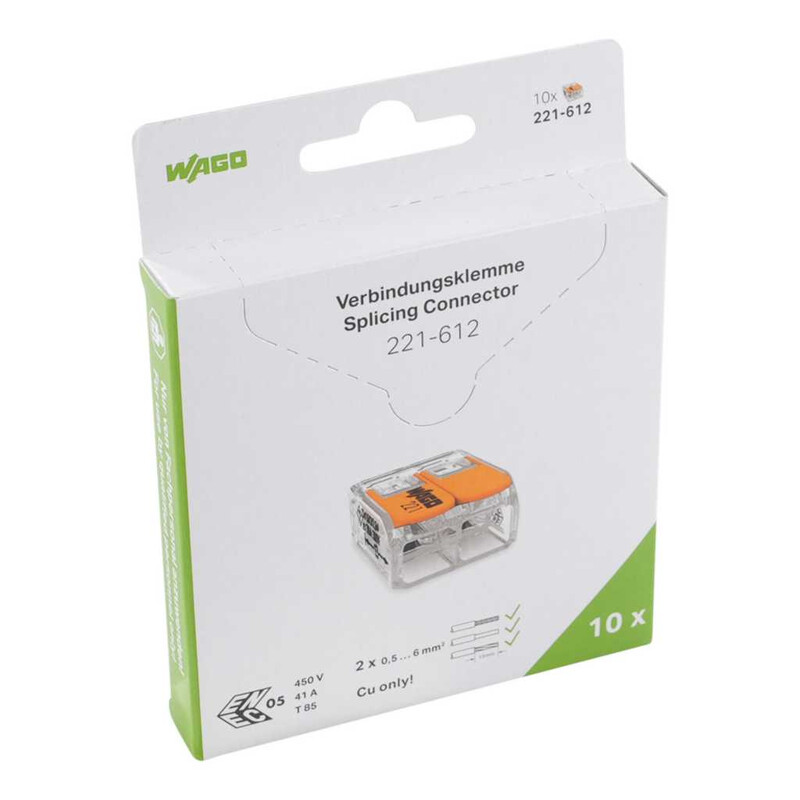 wago Toppkontakt 2-pole, 0.5-6mm2, blister (10)