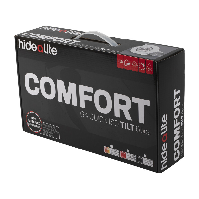 hide-a-lite Downlight comfort g4 quick iso tilt ip44 520lm 7,5w tune 6pac
